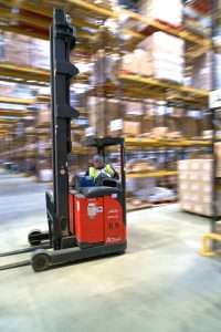 Transporting stock in the Bunzl Catering & Hospitality Birch Coppice warehouse, Bunzl UK & Ireland